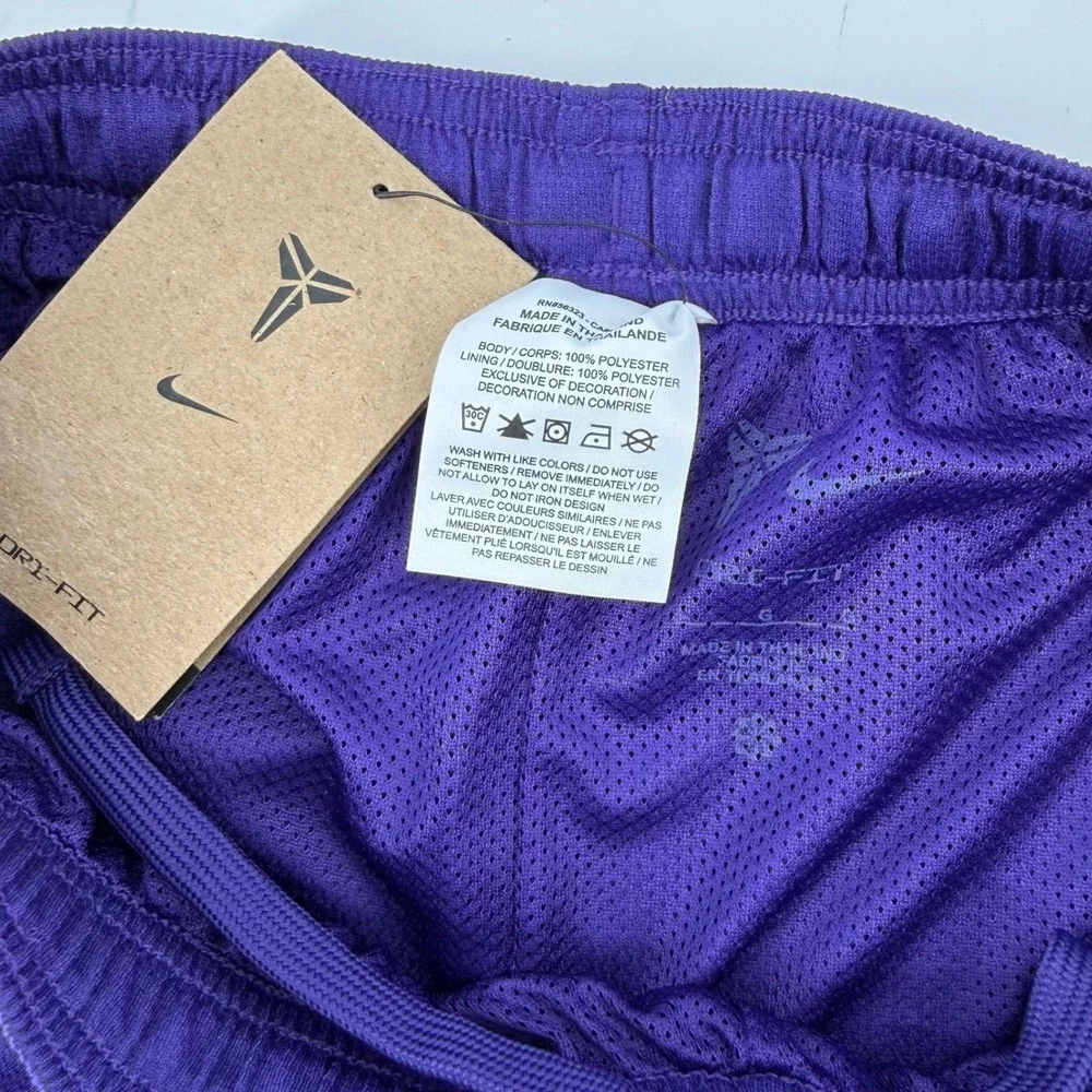 NWT Nike Kobe Bryant Dri-FIT Basketball Shorts Kids Large Purple Gold HJ1005-547